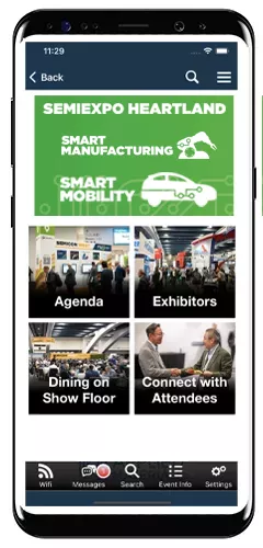 SEMIEXPO Heartland Mobile App Home Screen
